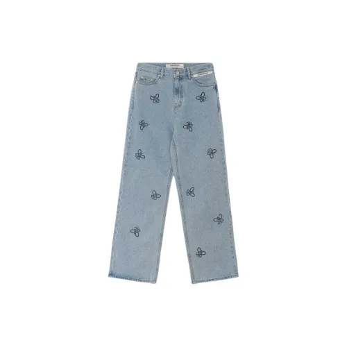 KIMHEKIM Jeans Women's Sky Blue/Heavenly Blue