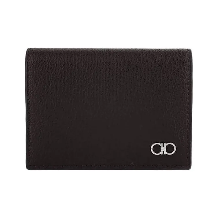 Ferragamo Textured Gancini Wallet Brown-0