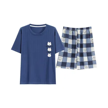 The Story Of The Flower Season Pajama Set Men's Blue