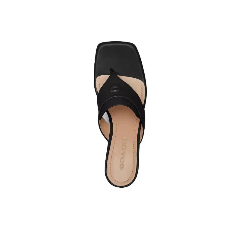 COACH Slip-Resistant Flip Flops Women's Black-3