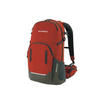 MONTBELL Nylon Outdoor Mountaineering Bag Backpack Regular Unisex Red