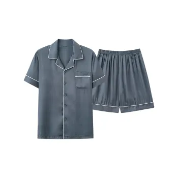 Follow The United States Pajama Set Men's Gray Cyan