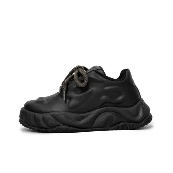 SLNU 3 Coverage Cushioning Wear Resistant Height Increasing Low Top Skateboard Shoes Men's Black