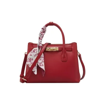 YEARCON Synthetic Leather Shoulder Bag, Handbag Tubas Women's Burgundy