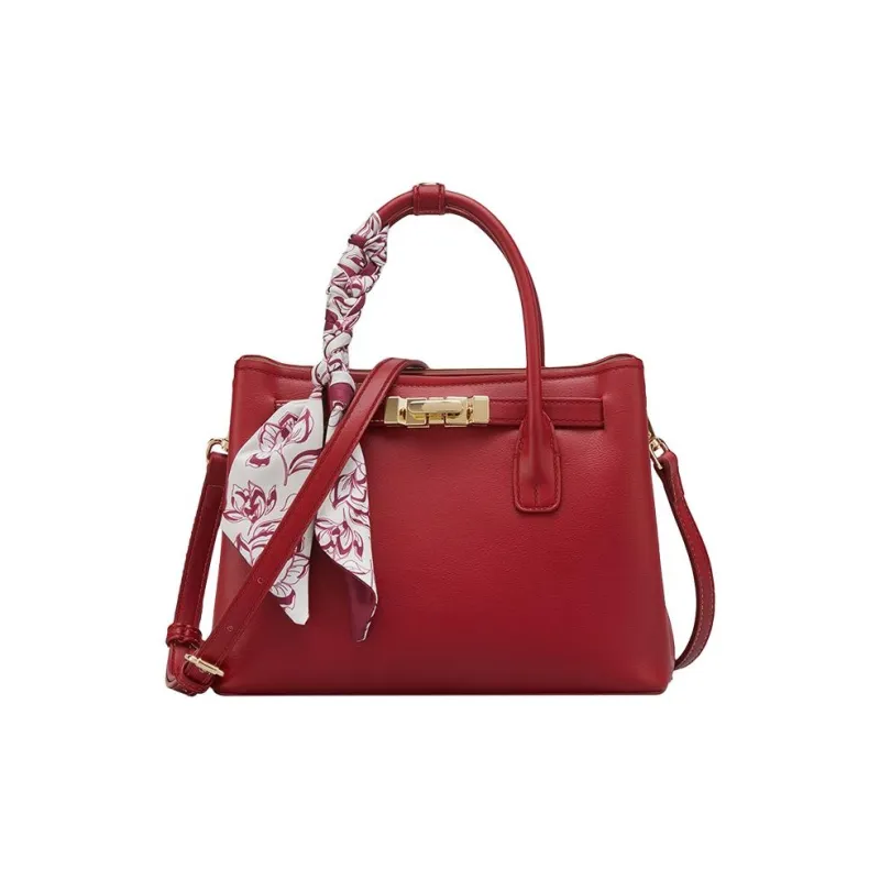 YEARCON Synthetic Leather Shoulder Bag, Handbag Tubas Women's Burgundy-0