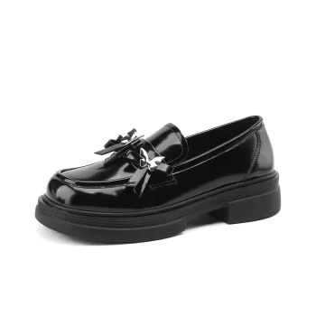 JOSINY Loafers 4cm Women's Black/Ecru