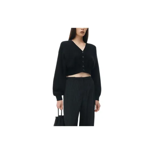 alexander wang Logo-embossed Cropped Cardigan