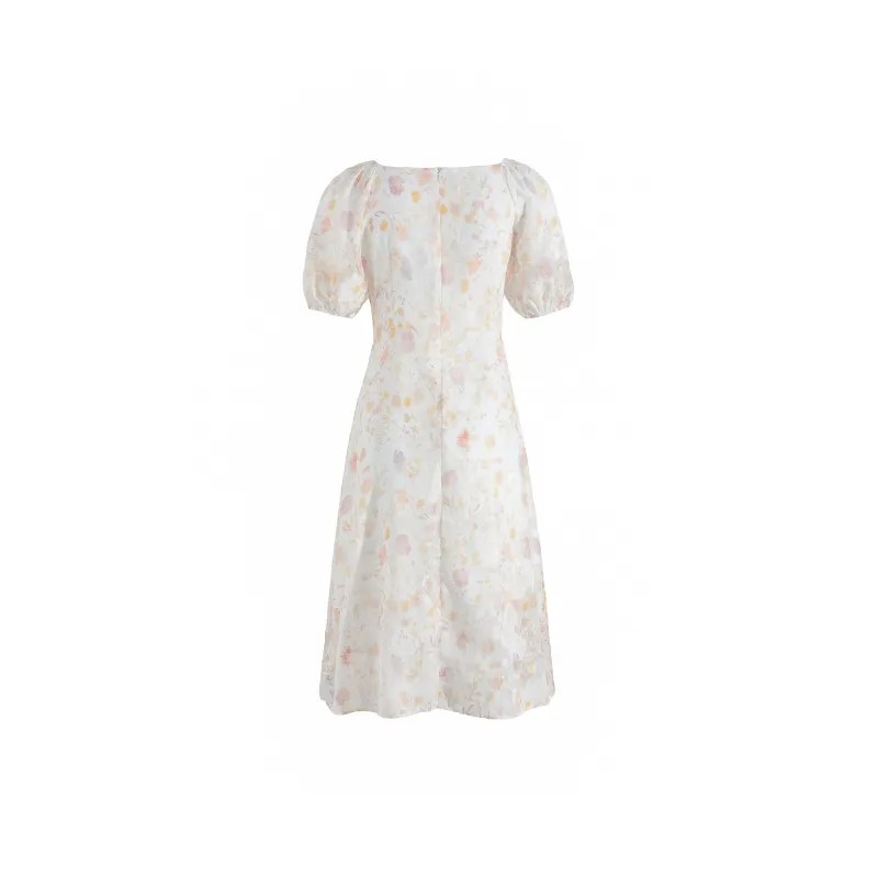 CPAURA Short Sleeved Dresses Women's Apricot-1