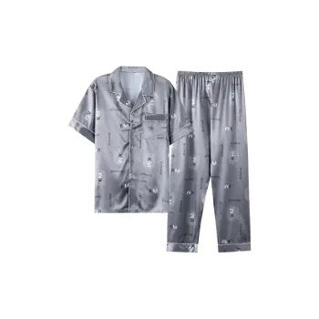 Follow The United States Pajama Set Men's Silver Gray