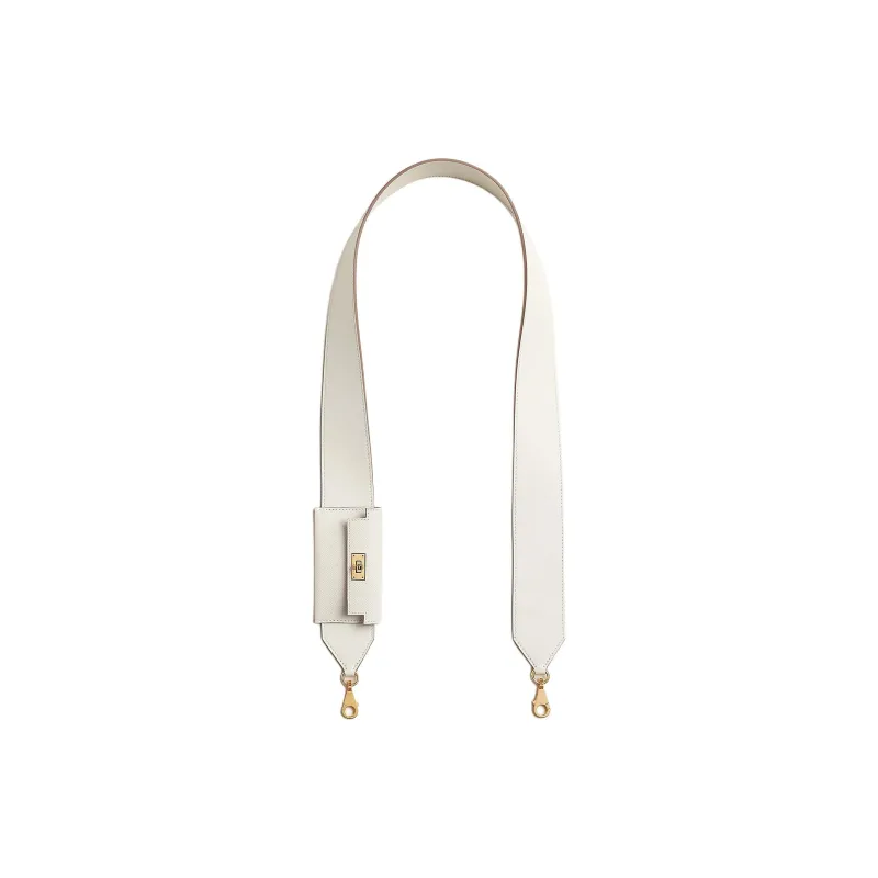 HERMES Kelly Pocket Swift With Epsom Calfskin Shoulder Strap Bag Straps Women's Light Gray-0