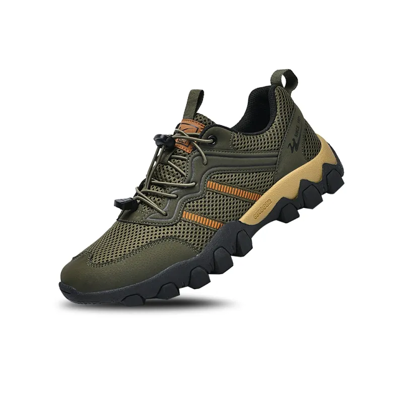 Binary Shock Absorbing, Non Slip, Wear Resistant, Breathable And Lightweight Low Top Outdoor Shoes Men's Army Green-2