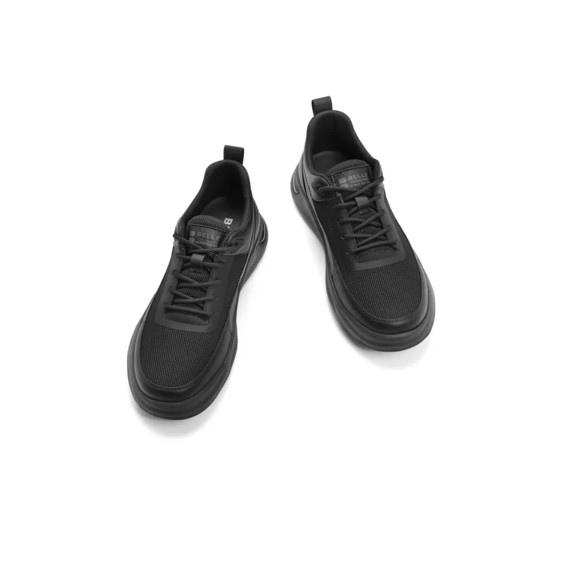 BELLE Low Top Casual Shoes Men's Black, Apricot-2