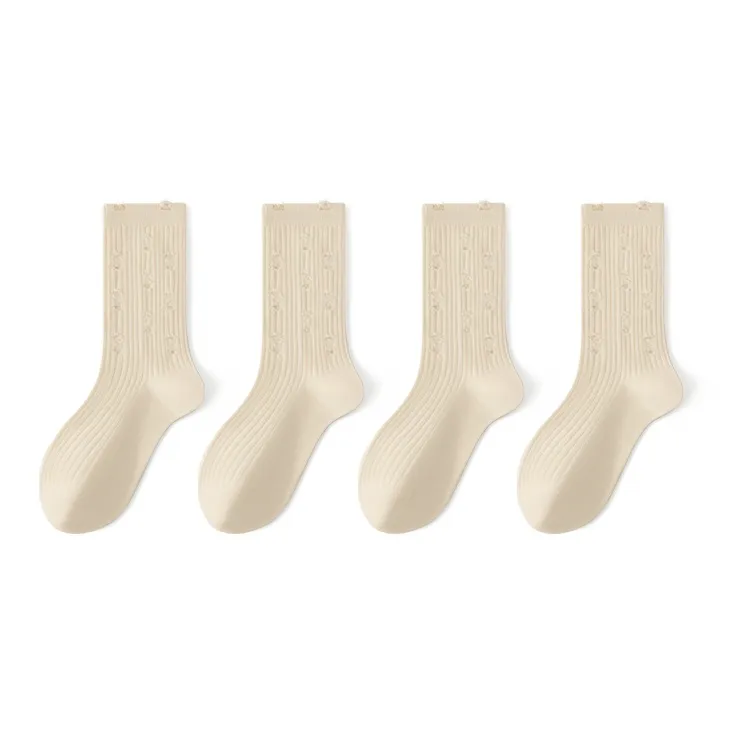 SHIWAJI Mid Calf Socks Unisex 4 Pack-4
