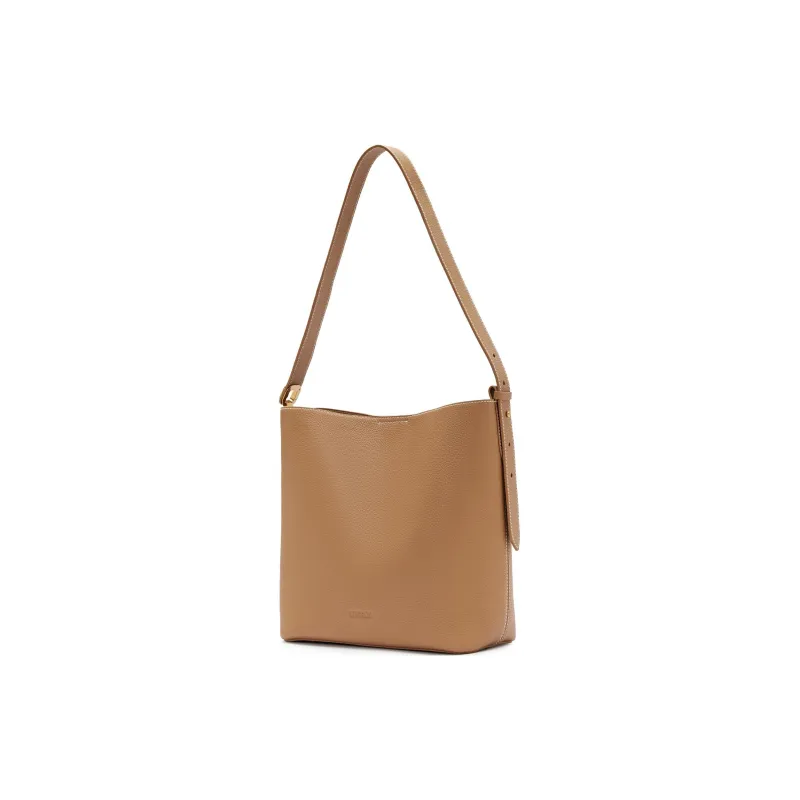 Staccato Cow Leather Tote Bag, Shoulder Bag Women's Spruce Green/Chestnut Brown-6