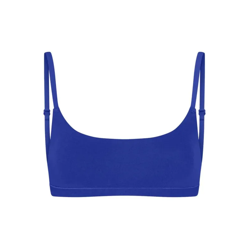 SKIMS COTTON JERSEY SCOOP BRALETTE Bra Women's Cobalt/Co-0