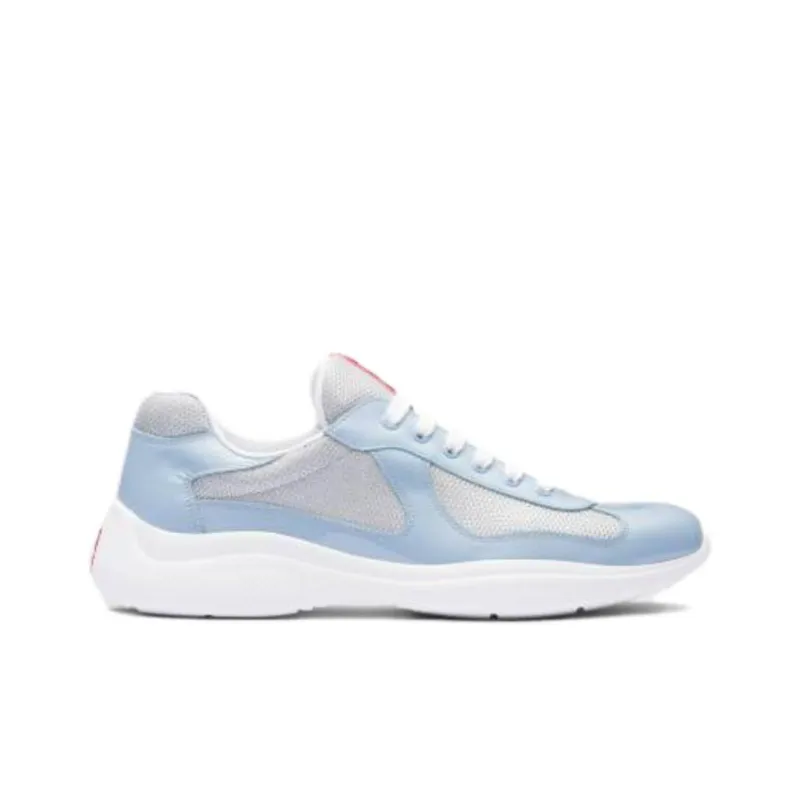 PRADA Abrasion-Resistant Low-Top Sports Casual Shoes Men's Blue Gray-1