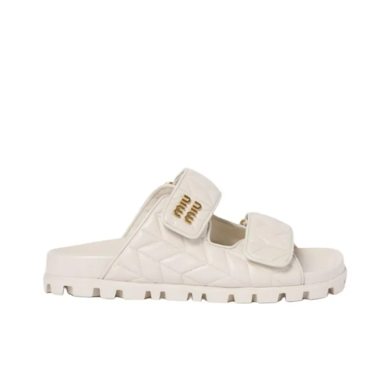 MIU MIU Slide Slippers Women's White-1