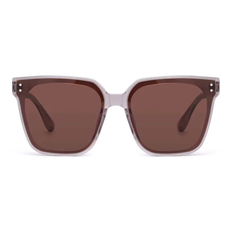PULAIS Plate Alloy Frame Square Sunglasses Unisex Black-10