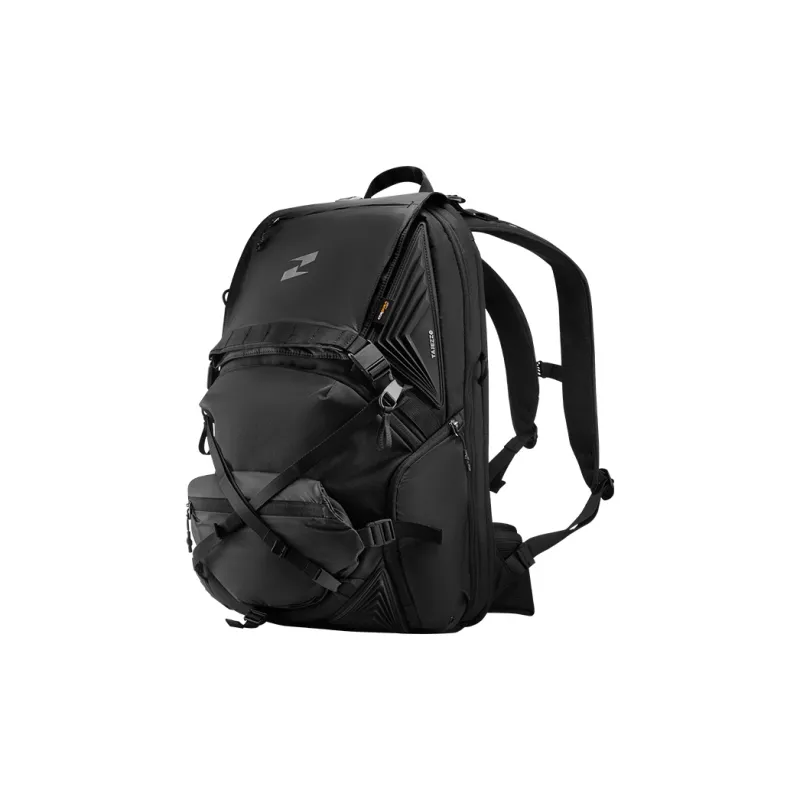TAJEZZO PVC With Textile Backpack Regular Unisex Black-1