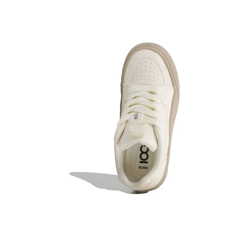 B10CROWN Anti Slip Wear Resistant Low Top Skateboard Shoes Women's Apricot-3