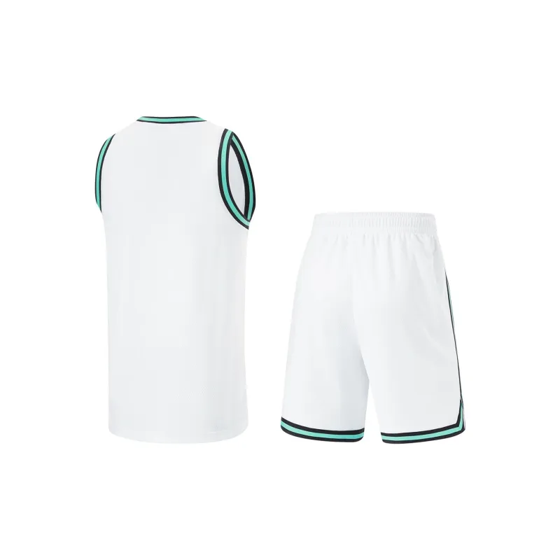 LiNing CBA Collection Professional Basketball Collection Basketball Suit Men's Standard White-1