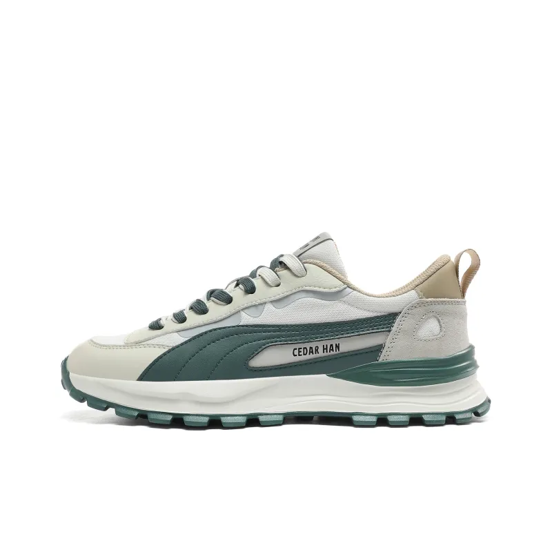 CEDAR HAN Casual Shoes Unisex Low Top Beige Blue/Beige Green */Milk Tea-8