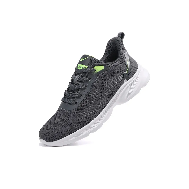 Binary Cushioning Anti-Slip Wear-Resistant Breathable Lightweight Rebound Low-Top Running Shoes Men's Dark Gray-1