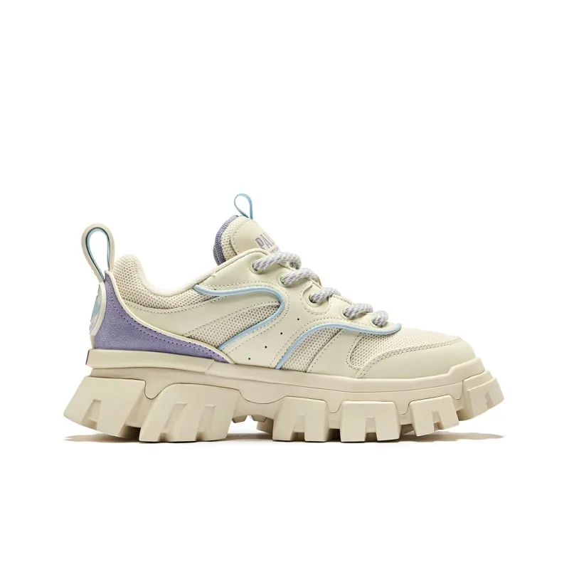 Palladium Abrasion Resistant Height Increasing Low Top Chunky Sneakers Women's Blue White-1