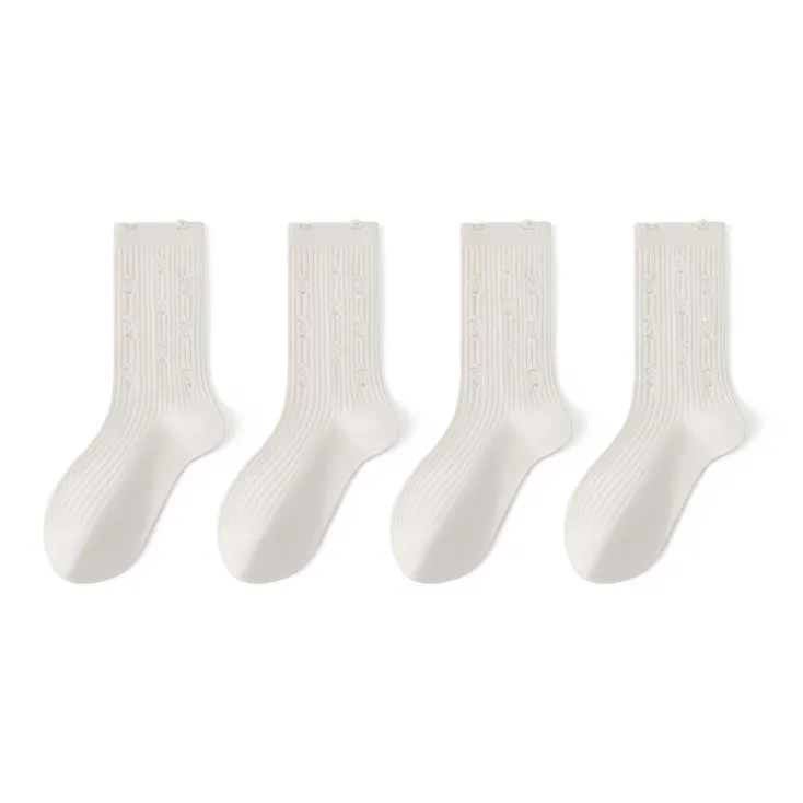 SHIWAJI Mid Calf Socks Unisex 4 Pack-0