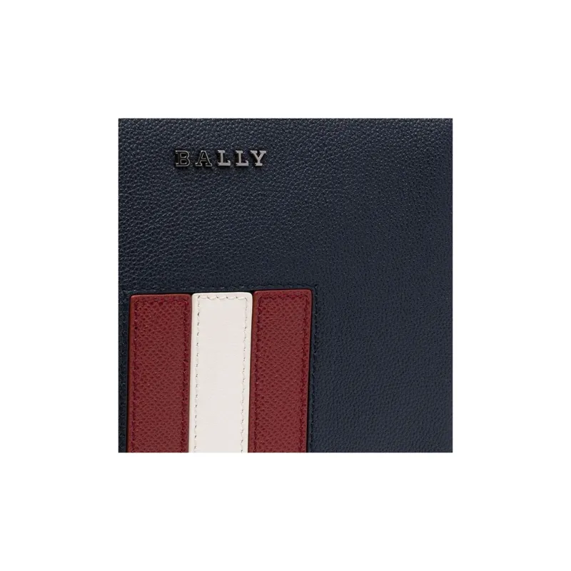 BALLY Leather Messenger Bag, Crossbody Bag, Shoulder Bag Men's Dark Blue-2