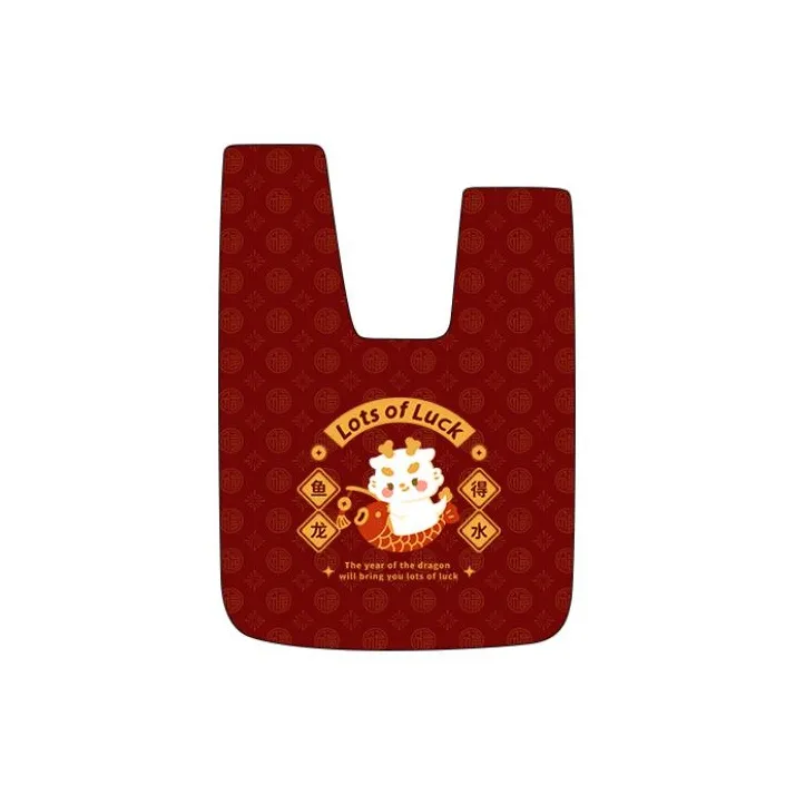NEARAY Polyester Wrist Bag Handbag Medium Size Unisex Like A Fish In Water 1/2 Persimmon 1/2-0