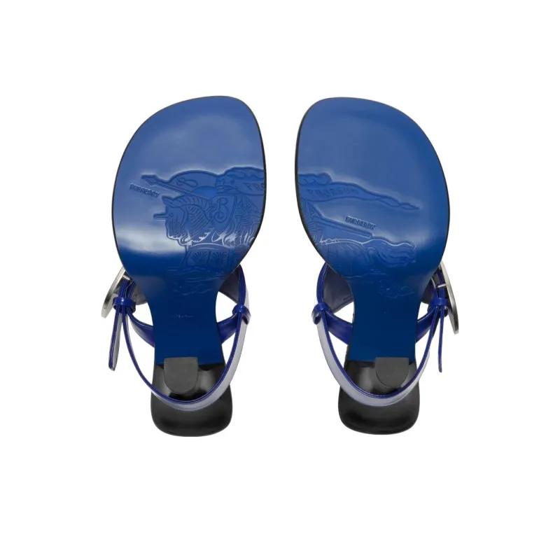 Burberry Slip Resistant Flip Flops Women's Blue White-4