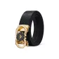 Gold Buckle Gold Logo Embossed Strap
