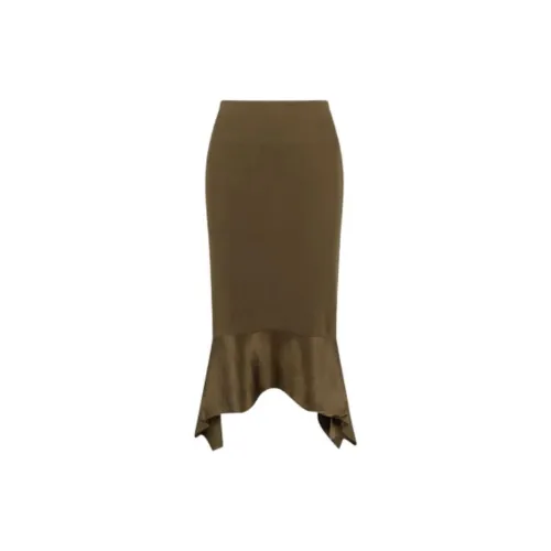 TOTEME Asymmetric Crepe-texture Midi Skirt