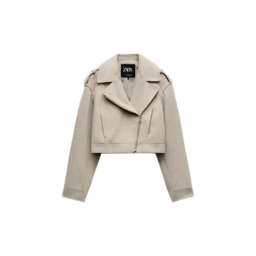 ZARA Jackets Women's Light Brown Yellow