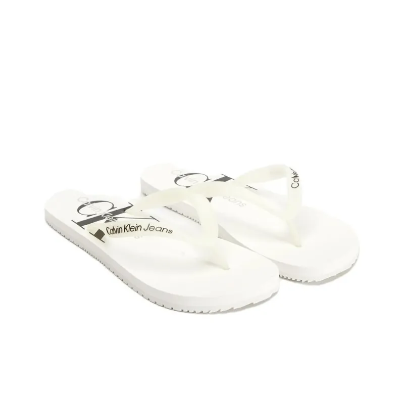 CKJ CALVIN KLEIN JEANS Flip Flops Men's Moon White-2