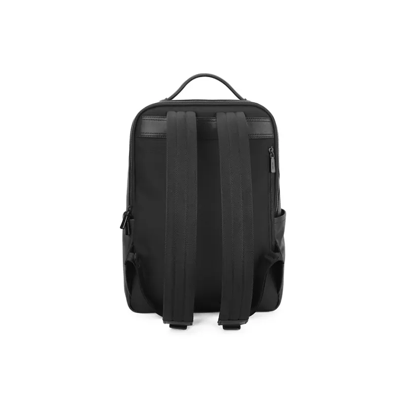 PIERRE CARDIN Cow Leather Backpack Tubas Men's Black-3