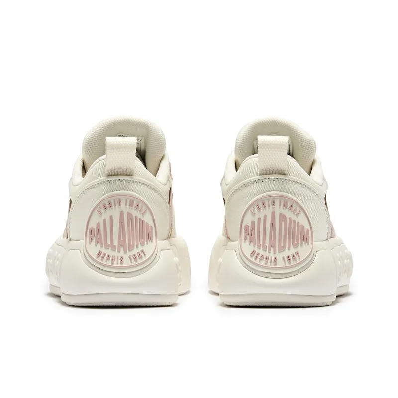 Palladium Balanced Wear Resistant Low Top Skateboard Shoes Women's Pink White-4
