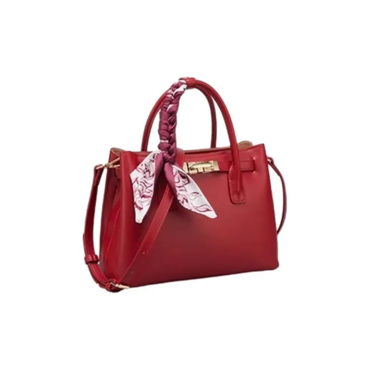 YEARCON Synthetic Leather Shoulder Bag, Handbag Tubas Women's Burgundy-3