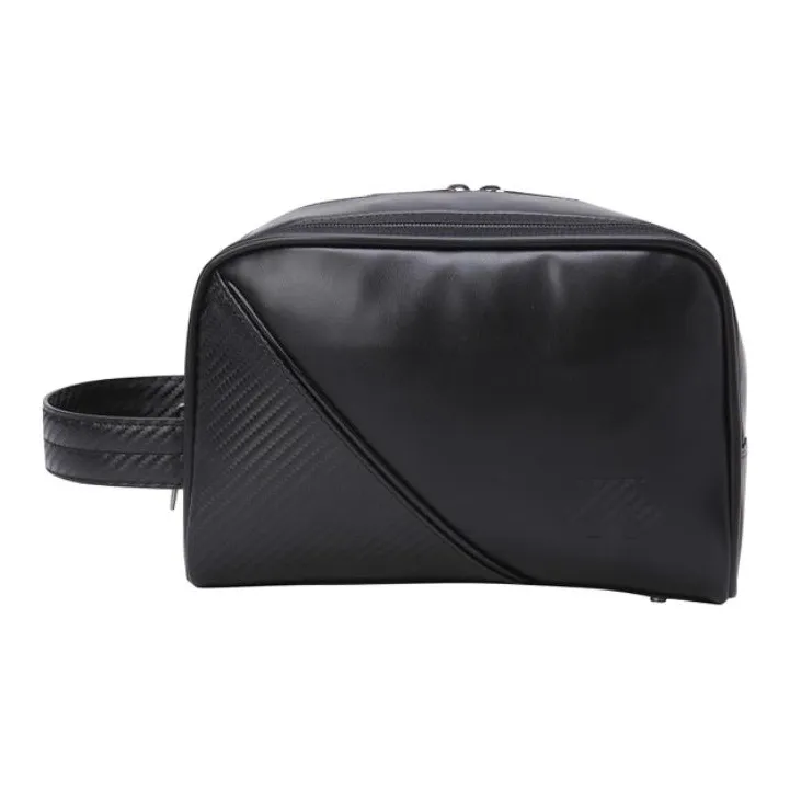 DESCENTE Polyester, Synthetic Leather Handbag Unisex Black-0