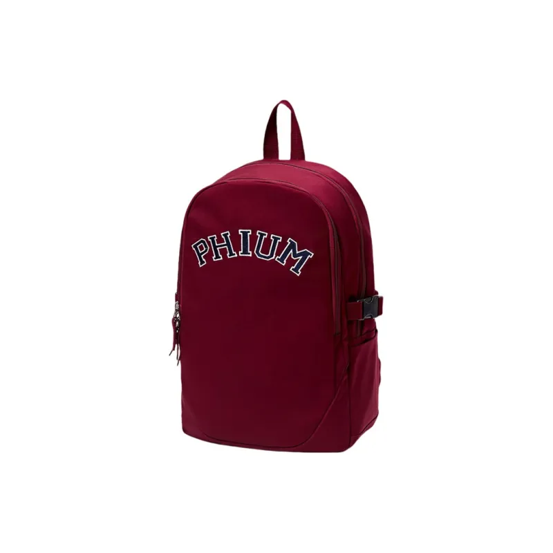 POY Nylon Fabric University Student & High School Student Backpack For Men & Women's Regular Unisex Burgundy-2