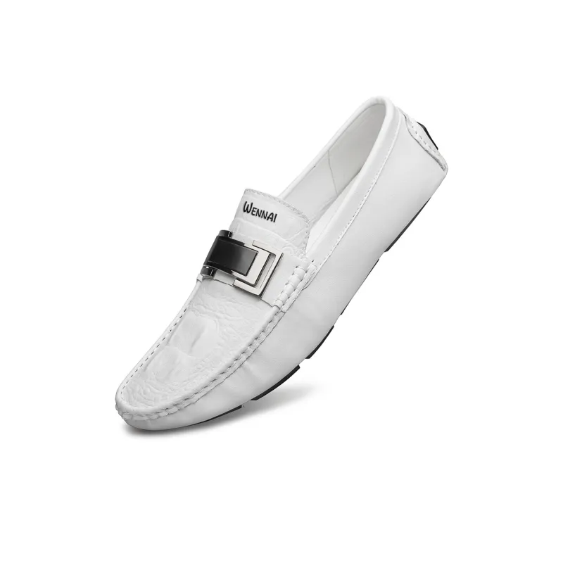 Wen Nai Beanie Shoes Men's White-2