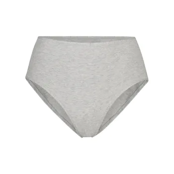SKIMS COTTON JERSEY FULL BRIEF Underpants Women's 1 Pack Light Heather Grey