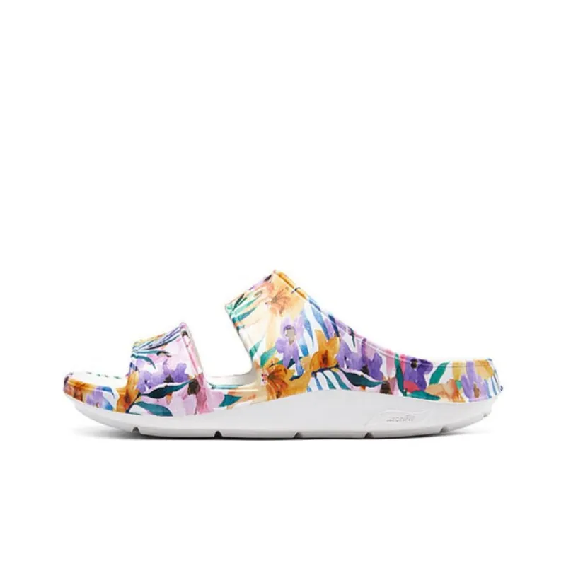 Skechers Slide Slippers Women's White Purple Orange-0