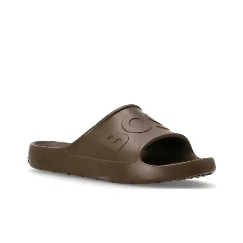 BOSS Logo embossed Open toe Slides-2