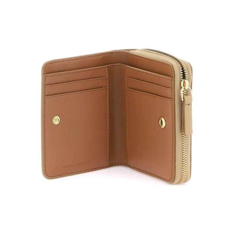 MARC JACOBS Grain Leather Wallet Women's Camel-3