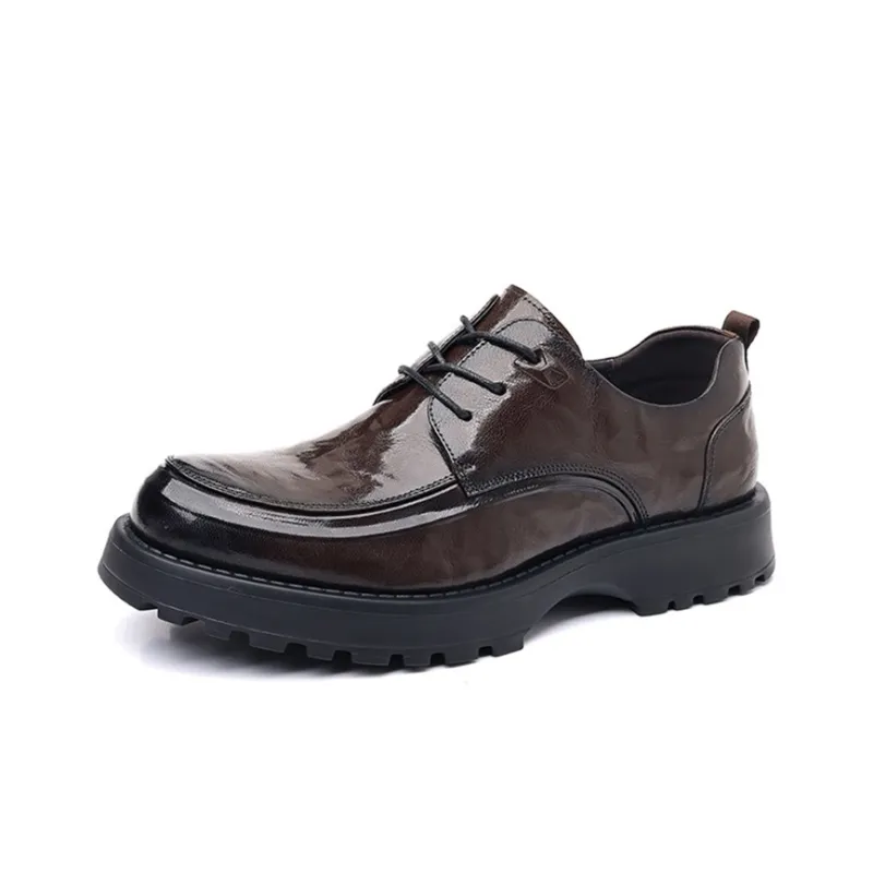 YEDANI Dress Shoes Men Low Top Black/Brown-6