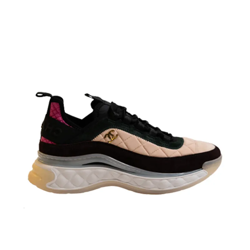 CHANEL Anti-Slip Wear-Resistant Low-Top Casual Shoes Women's Black Pink-1