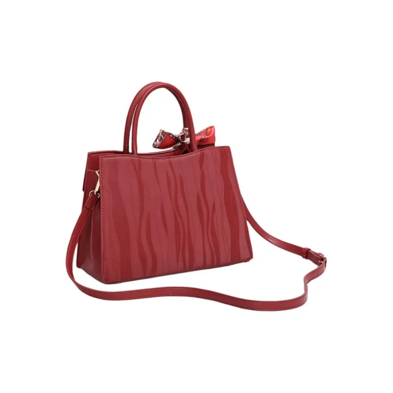 COMELY Cow Leather Patchwork Synthetic Leather Wedding Handbag Shoulder Bag Crossbody Bag Regular Women's Burgundy-2