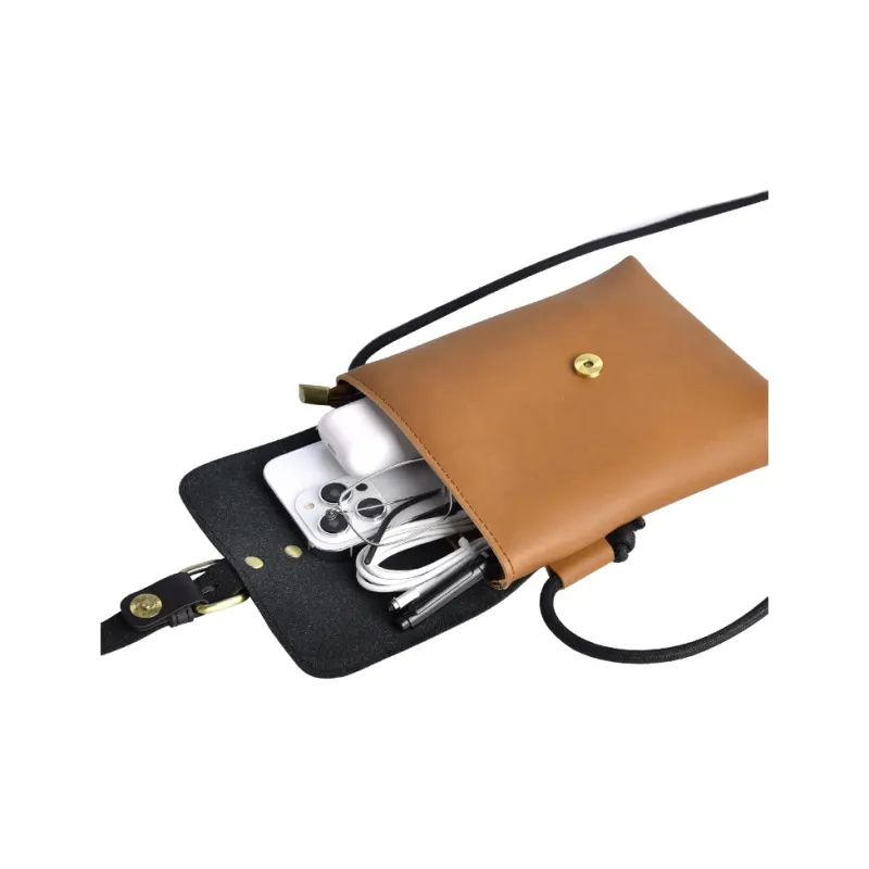 COTECi PU Shoulder Bag, Crossbody Bag Regular Unisex Black & Green/Black & Light Brown/Black & Brown-7
